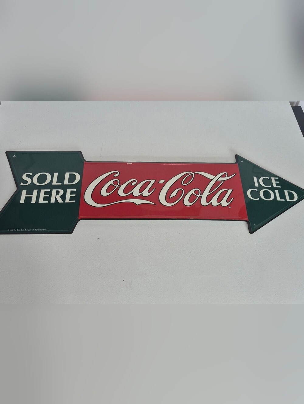 COCA COLA ARROW REPLICA SIGN 1990